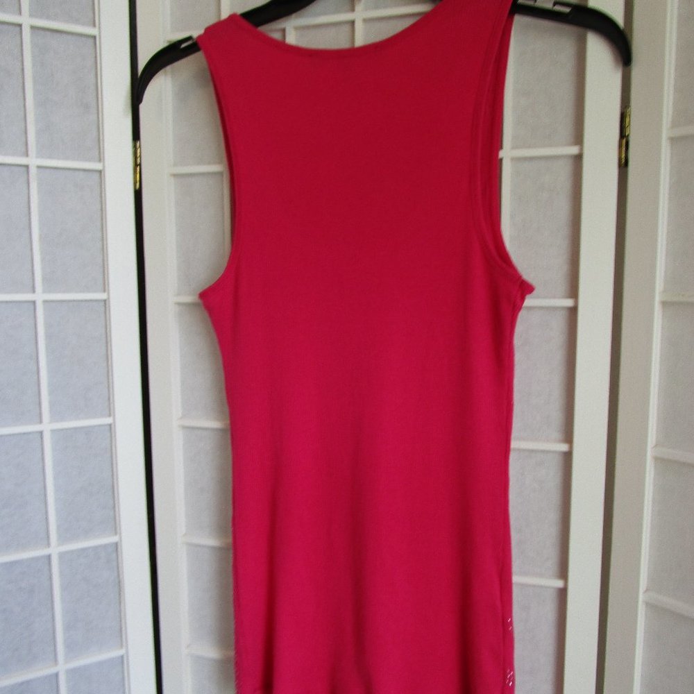 Pink Rhinestone Zebra Print Tank - Picture 3 of 4
